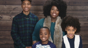 Markie McWashington and her children in a family portrait!