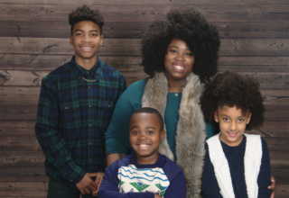 Markie McWashington and her children in a family portrait!